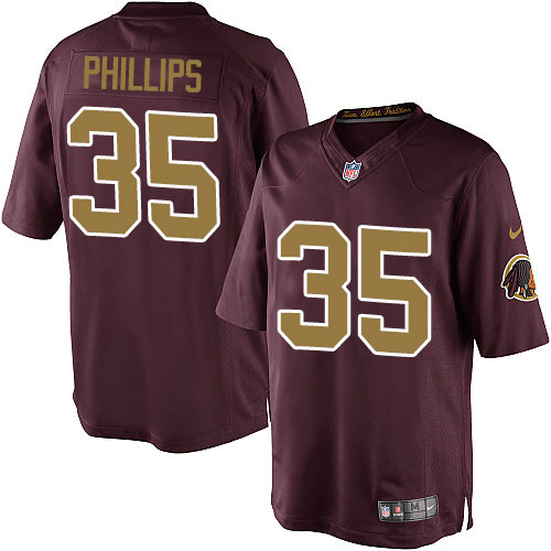 Youth Limited Dashaun Phillips Nike Jersey Burgundy Red Alternate - #35 80th Anniversary NFL Washington Redskins